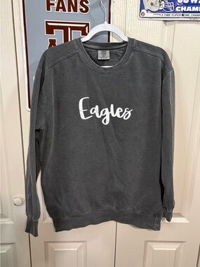 Comfort Colors Charcoal Gray 'Eagles' Crewneck Sweatshirt